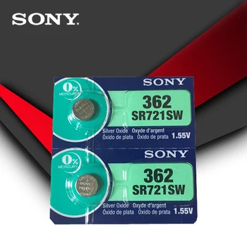 2 adet Sony 100 % Orijinal 362 SR721SW V362 GP62 AG1 1.55 V Gümüş Oksit İzle Pil SR721SW 362 Düğme Düğme Hücre JAPONYA'DA yapılan