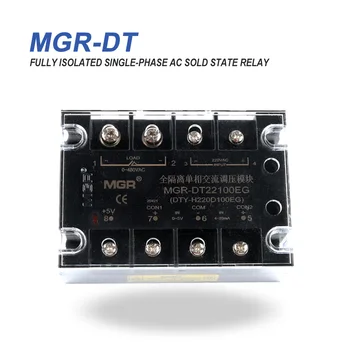 SSR MGR DTY Tek Fazlı Tamamen İzole AC Katı Hal Voltaj Regülatörü 10/25/40/60/80/100 / 120A AC Voltaj regülatör modülü