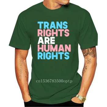 Erkek Giyim Yeni Transseksüel LGBTQ Gurur-erkek tişört-Siyah İnsan Hakları Gömlek Trans Sağ Vardır