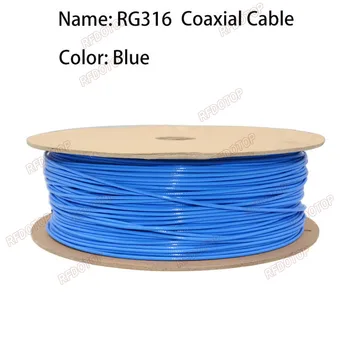 1M ~ 500M Mavi RG316 Koaksiyel Kablo 50 Ohm Düşük Kayıp Sıkma Konnektörü Hızlı Kargo Yüksek Kalite