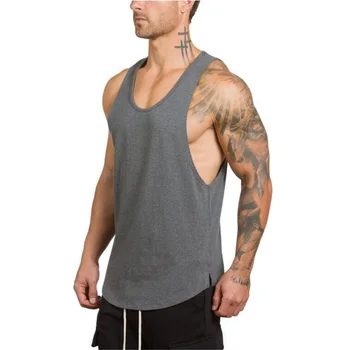 Marka erkek kolsuz gömlek Yaz Pamuk Erkek Tankı Üstleri spor salonları Giyim Vücut Geliştirme Fanila Spor tank tops tees