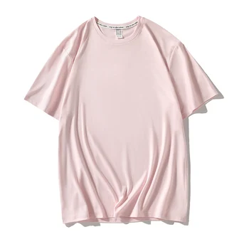 Harajuku Yaz Yeni Büyük Boy T-shirt Pembe Düz Renk Temel Tees Kadınlar Casual T-shirt Kore Hipster beyaz tişört Dropship