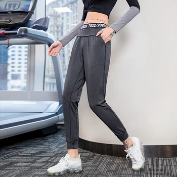 Kadın spor pantolonları Hızlı Kuru Gevşek İnce Koşu Koşu Pantolon Atletik Spor egzersiz kıyafetleri Kadınlar için Kadın Sweatpants