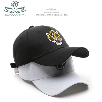 D & T 2022 Yeni Moda Pamuk Şapka erkek Bayanlar Güneş Koruyucu Çok Yönlü Ayarlanabilir Kaplan Logosu Nefes Sokak Beyzbol Rahat Kap