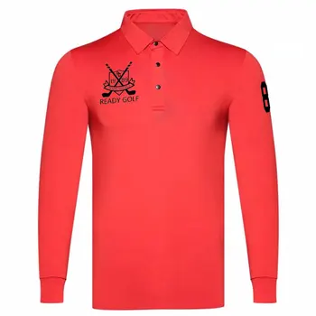 Ilkbahar ve Sonbahar erkek Golf Kıyafetleri Uzun kollu T-Shirt PG 3 Renkler Yeni Çabuk Kuruyan Açık Rahat Spor Gömlek