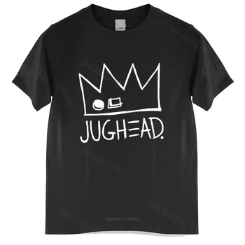 Pamuklu Tişört Erkekler Ekip Boyun Üstleri Jughead Jones T-Shirt Riverdale Tee Erkek Marka Büyük Boy Homme siyah tişört