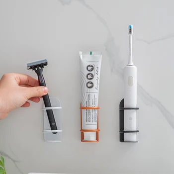 Elektrikli Diş Fırçası Tıraş Makinesi Duvara Monte Tutucu Kendinden yapışkanlı Alüminyum Alaşımlı Depolama Rafı Ev Banyo Aksesuarları