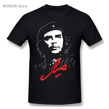 Erkekler Che Guevara T Shirt Tarihi Figürler %100 % pamuklu giysiler Komik Kısa Kollu O Boyun Tees Artı Boyutu T-Shirt