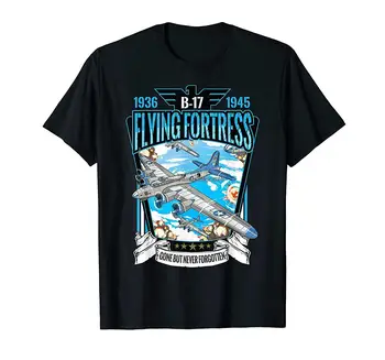 Vintage B17 Uçan Kale WW2 ağır bombacı aviator hediye T-Shirt Erkekler Pamuk O-Boyun Tshirt Hip Hop Tees Streetwear Harajuku