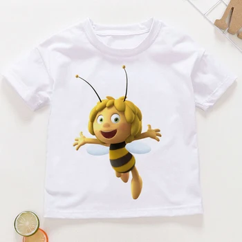 Yaz Sevimli Karikatür çocuk kısa kollu tişört Küçük Arı Maya T-shirt Erkek Çocuk Erkek Ve Kız Üstleri Gömlek çocuk T Shirt