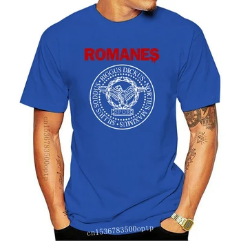 Yeni ROMANES T shirt müzik tipografi ramone romanes romalılar punk rock rulo roket rusya