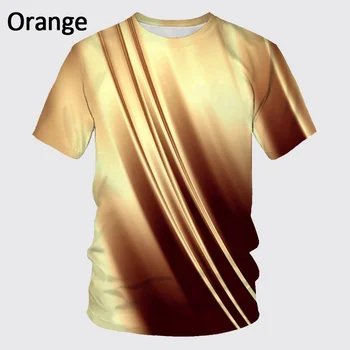 Yeni moda erkek serin Renkli Baskılı 3D T Gömlek yaz Rahat Yuvarlak Boyun T Gömlek