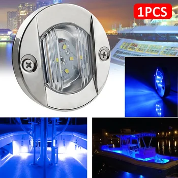 Tekne LED kıç ışık su geçirmez yuvarlak beyaz LED kuyruk lambası DC 12V yat aksesuarları RV tekne Transom ışık
