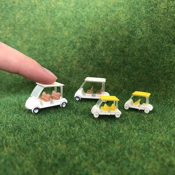 HO N Ölçekli Minyatür Golf Arabası Modeli 1: 75 1: 100 1: 150 Diorama Bina Modelleme Demiryolu Demiryolu Tren Düzeni Dekorasyon