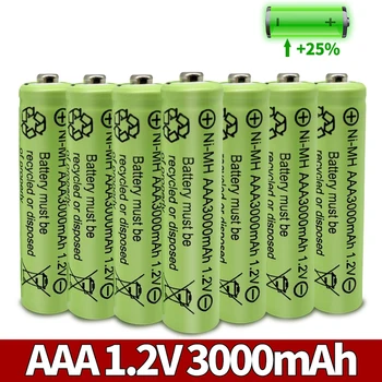 1-20 adet AAA 3000mAh 3A 1.2 V Ni-MH sarı şarj edilebilir pil hücresi MP3 RC Oyuncaklar LED el feneri el feneri