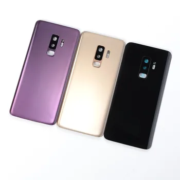 SAMSUNG Galaxy S9 Artı S9 + G965 S9 G960F Arka Cam Pil Kapağı Arka Kapı Konut Paneli Kasa Parçası Kamera Lens Çerçeveleri