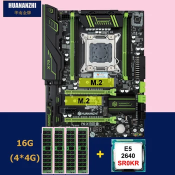 HUANANZHI X79 Süper Anakart Çift M. 2 SSD Yuvası Xeon CPU E5 2640 2.5 GHz RAM 16G (4*4G) REG ECC Bilgisayar Parçaları Custom Made