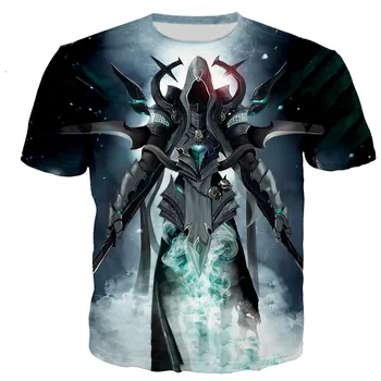 Diablo 3 Reaper Ruh T Shirt Erkek / kadın 3D Baskılı T-shirt Rahat Harajuku Tarzı Tshirt Streetwear Tops Dropshipping110 / 6XL