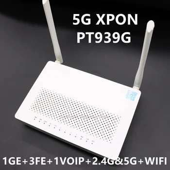 4/5 adet 5G XPON ONU wıfı İkinci El PT939G Fiber Optik xpon Yönlendirici FTTH gpon ONT 1GE+3FE+1 VOIP+2.4 G 5G + WIFI Güç Olmadan Kullanılan
