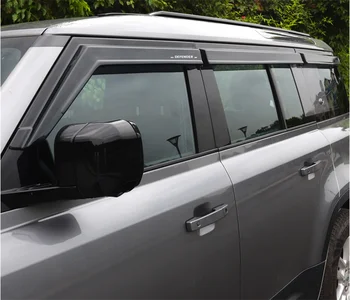 Yan Pencere Saptırıcı Fit Land Rover Defender 2020 İçin 2021 2022 Hava Kalkanları Pencere Siperliği Güneş Yağmur Muhafızları