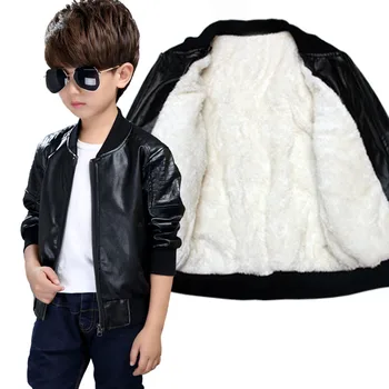 Sonbahar Kış Erkek Ceket Artı Kadife Sıcak Pamuk Fermuar Ceket Çocuk Giyim Erkek Bebek Giyim Erkek Bebek Giysileri İçin 3-10Yrs