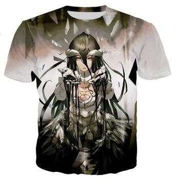 Derebeyi Albedo T Shirt Erkek / kadın Moda 3D Baskı T-shirt Rahat Harajuku Tarzı T Shirt Streetwear Hip Hop Moda Giysiler