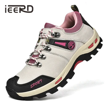 Hakiki Deri Unisex yürüyüş ayakkabıları Kadın Açık Ayakkabı Erkekler Kapalı Yol trekking ayakkabıları Kamp spor ayakkabılar