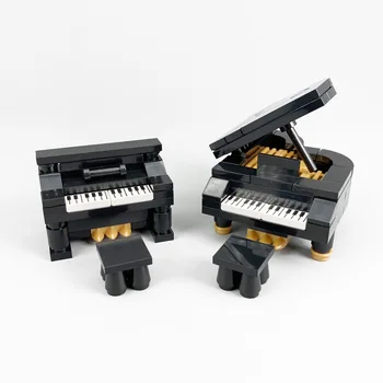 MOC Küçük Parçacık Piyano Aksesuarları Yapı Taşları Müzik Aletleri Eğitici Uyumlu DIY Modeli Tuğla Oyuncaklar