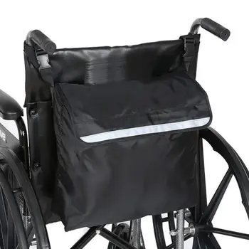 Tekerlekli sandalye Yan Çanta Kol Dayama Çantası Organizatör Çantası telefon cebi Yürüteç Scooter Hareketlilik Cihazlarınız İçin Harika Bir Aksesuar