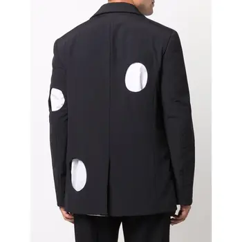 XS-6XL 2022 Yeni erkek giyim Orijinal Meteorite Oyulmuştur Yastıklı Blazer Takım Elbise Ceket Artı Boyutu Şarkıcı Kostümleri