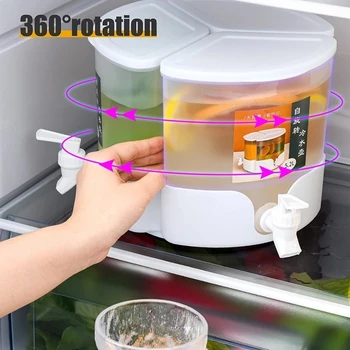 5200ml Soğuk Su ısıtıcısı buzdolabı Meyve demlik soğutucu Kova Dönebilen Su musluk içme kapları su ısıtıcısı