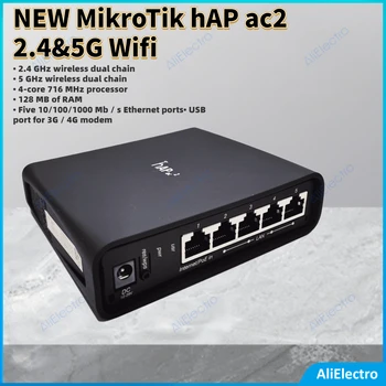 YENİ MikroTik hAP ac2 2.4 & 5G Wifi Beş Gigabit Ethernet portu ile RBD52G-5HacD2HnD-TC Çift eşzamanlı Erişim Noktası ücretsiz kargo
