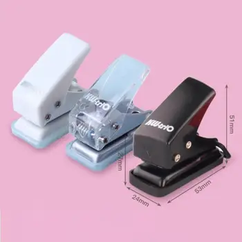 Sevimli Mini Tek Delik Şekli Yumruk Planlayıcısı Disk Halka kendi başına yap kağıdı Kesici Puncher10 Sayfa Zanaat Makinesi Ofis Kırtasiye