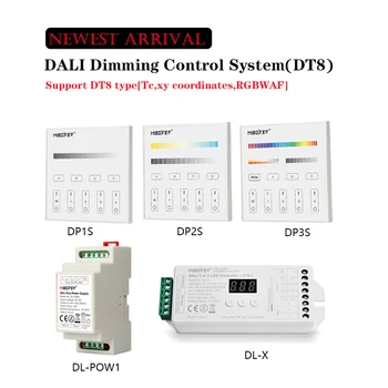 Miboxer DALI Karartma Kontrol Sistemi (DT8) 86 dokunmatik panel DALI 5 in 1 LED Denetleyici DALI Otobüs Güç Kaynağı DİN Ray led lambalar için