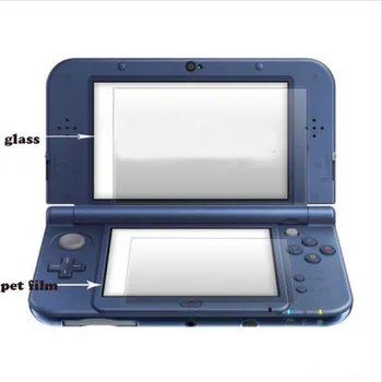 Üst Temperli Cam Nintendo Yeni 3DS XL/LL 3DSXL / 3DSLL LCD Ekran Koruyucu Alt PET Temizle Tam Kapak koruyucu film Koruma