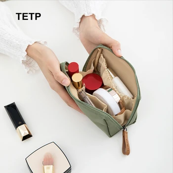 TETP Mini Seyahat Kozmetik Saklama Organizatör Çantası Tuvalet Su Geçirmez Fermuarlı Makyaj Ruj Ambalaj Dekorasyon Kadınlar İçin
