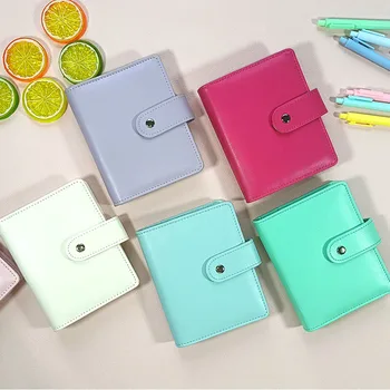 YENİ A7 Macaron Renk 6 Halka Bağlayıcı PU Clip-on Dizüstü Deri Gevşek Yaprak notebook kılıfı Dizüstü Dergisi Kawaii Kırtasiye