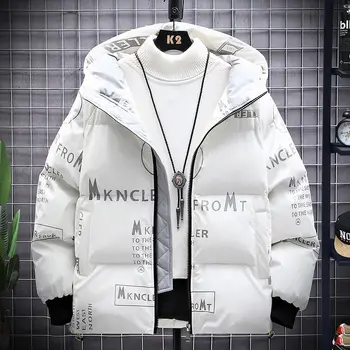 2021 Kış Yeni Gelenler Ceket erkek Kore Versiyonu Erkek Pamuk Kalın Yastıklı Yakışıklı Ekmek Beyaz Sıcak Giysiler Ücretsiz Kargo