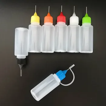 1 Adet 30ml sıkılabilir şişeler İğne Ucu PE Tutkal aplikatör şişesi El Sanatları Aracı Şeffaf Kağıt Quilling için