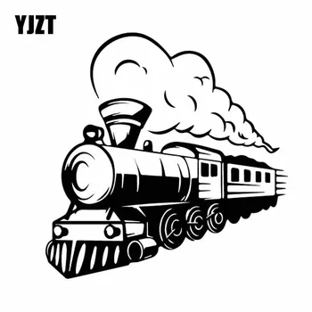 YJZT 15.6 CM*15.9 CM Narin Tren Demiryolu Zarif Vinil Çıkartması Sanatçı Dekor Araba Sticker Güzel Siyah / Gümüş C27-0946
