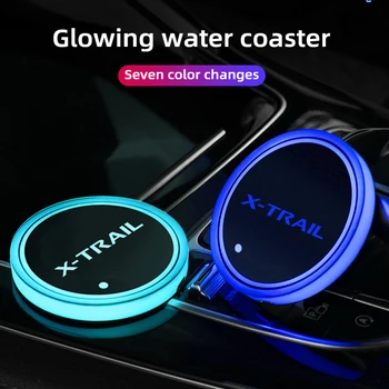 Uygun Nissan X-Trail Xtrail için T30 T31 32 yedi renkli atmosfer ışığı araba aydınlık su coaster kaymaz mat