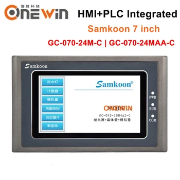 Samkoon 7 inç HMI PLC All-in-one Entegre denetleyici Transistör HMI dokunmatik ekran Paneli 8DI 16DO GC-070-24M-C GC-070-24MAA-C