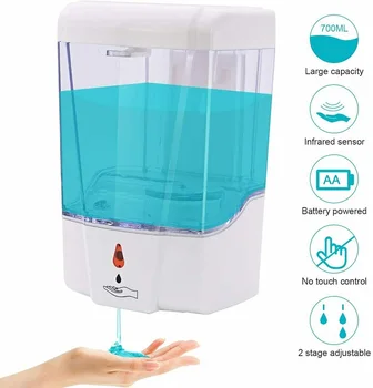 700ml Duvara Monte Sıvı Sabunluk Otomatik Fotoselli Sensör El Dezenfektanı Deterjan Dağıtıcı Banyo Mutfak İçin
