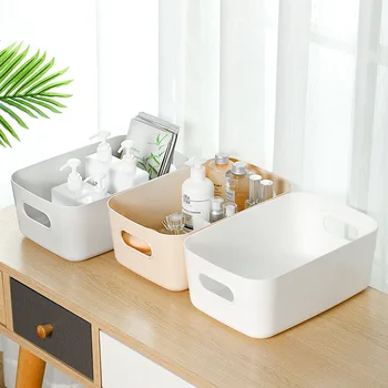 Banyo şeffaf plastik saklama kabı İç Çamaşırı Organizatör Kutusu Dolabı Mutfak Sepeti Yatak Odası Maskesi makyaj kutusu Oyuncak Çeşitli Eşyalar