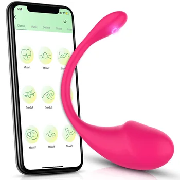 Kablosuz bluetooth G Spot Yapay Penis Vibratör Kadın APP Uzaktan Kumanda Titreşimli Yumurta Klitoris Stimülatörü Seks Oyuncakları Kadınlar için