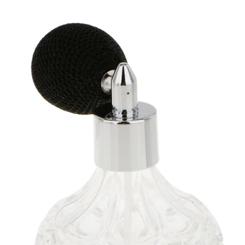 Vintage Oyma Kısa Sprey Cam Sprey Atomizer ile Boş Doldurulabilir Kristal Parfüm Şişesi 100 ml Ev Dekoratif Şişe
