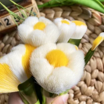 14 Adet Yüksek Kalite Sevimli Çiçekler Makyaj Fırçalar Set Kozmetik Vakfı Pudra Allık Göz Farı Ahşap Makyaj Fırça Aracı kiti