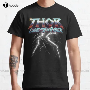 [Thors] Aşk Ve Thunder Klasik T-Shirt Yüksek Kalite Sevimli Zarif Güzel Kawaii Karikatür Tatlı Pamuk Tee Gömlek Xs-5Xl