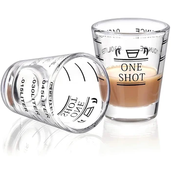 1 Adet Yenilik tasarım 45ml tek atış cam ev kahve Espresso Shot Cam barware viski tek atış cam bardak