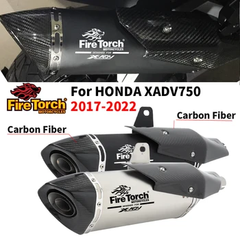 Honda için X-ADV 750 X ADV750 ADV 2017-2021 Tam Sistem Motosiklet Egzoz borusu Susturucu Kaçış Modifiye Tüp Başlığı Bağlantı Borusu